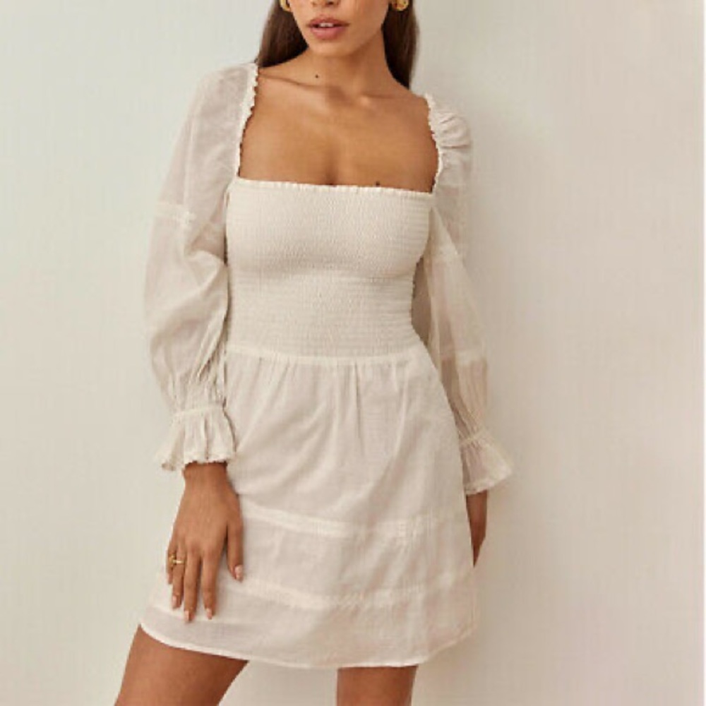 Reformation Dunes dress size 4 color cream